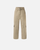 Pinko Slouchy Cargo Trousers With Belt Lead Grey