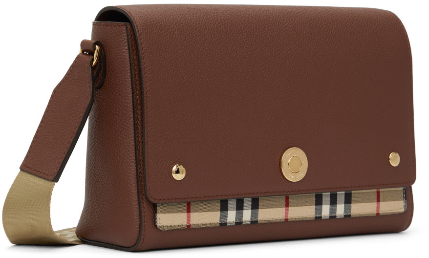 Burberry Tan Vintage Check Note Crossbody Bag Burberry