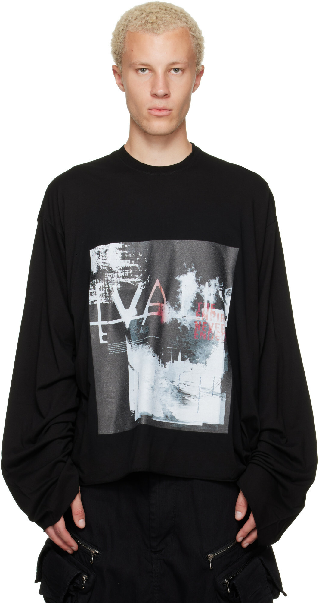 Julius Black Longsleeve Prayer T-shirt Julius
