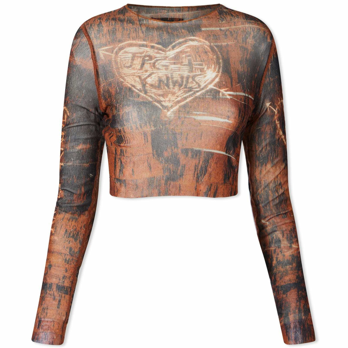 Jean Paul Gaultier Women's x KNWLS Long Sleeve Stripe Scratch Wood