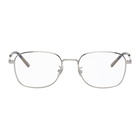 Gucci Silver Rectangular Glasses