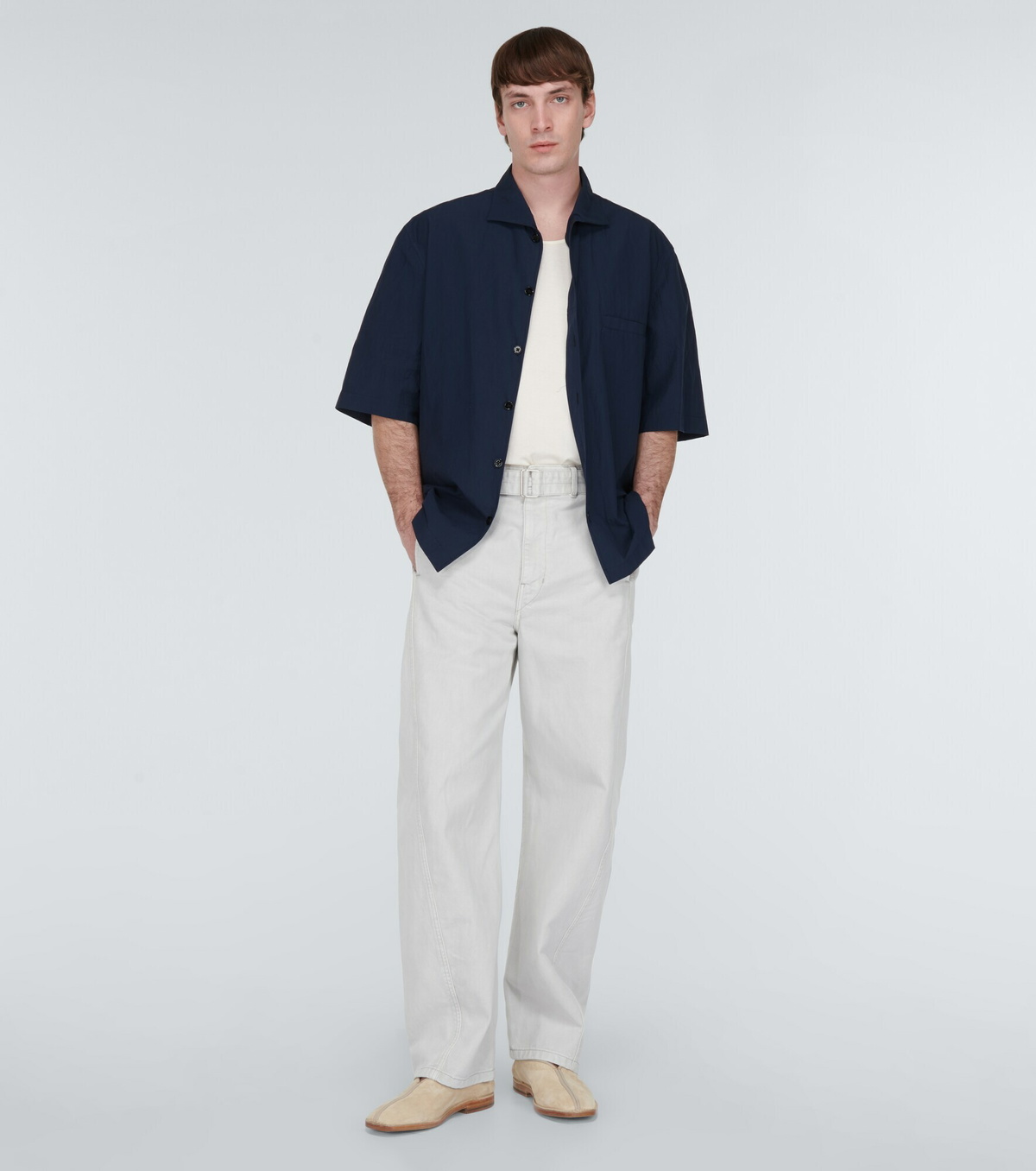【送料 関税込】LEMAIRE キャンプ コットン ポプリンシャツ Lemaire - Camp cotton poplin shirt Lemaire