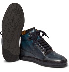 Berluti - Leather High-Top Sneakers - Men - Indigo