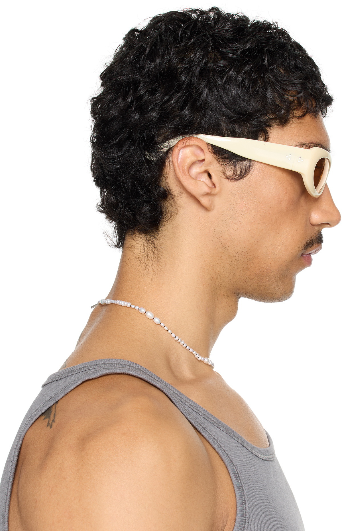 Port Tanger SSENSE Exclusive Beige Khilna Sunglasses