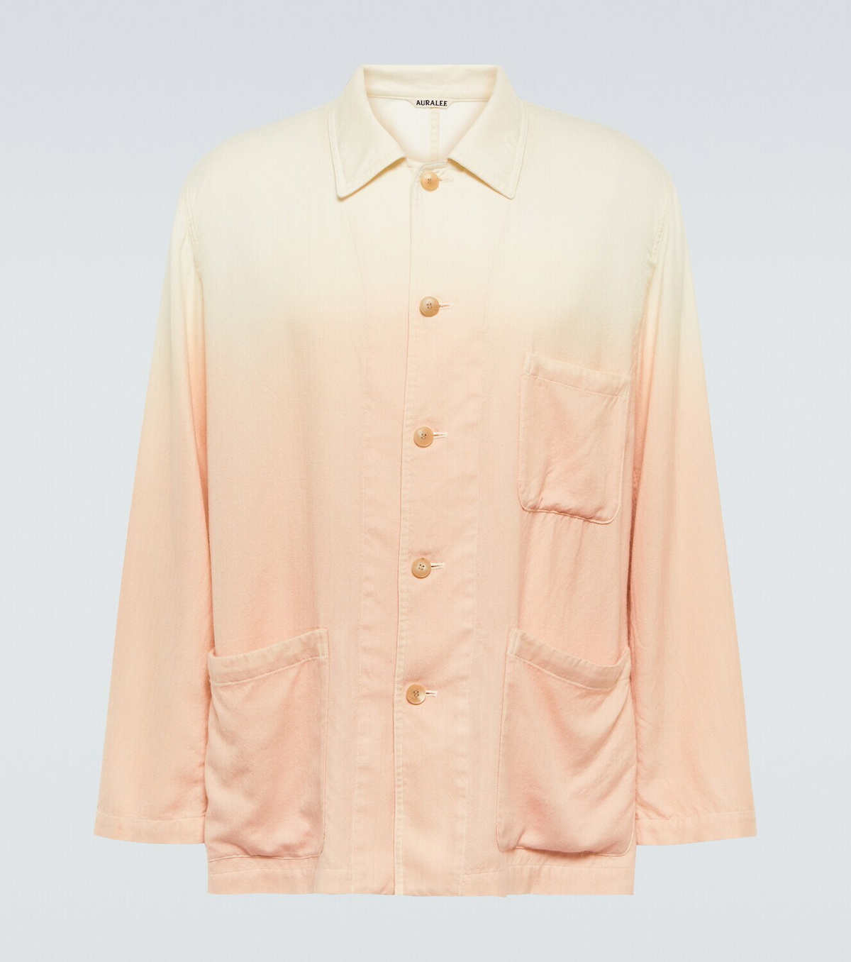 Auralee Cashmere herringbone overshirt Auralee