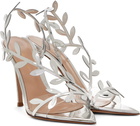 Gianvito Rossi Silver Flavia Heeled Sandals