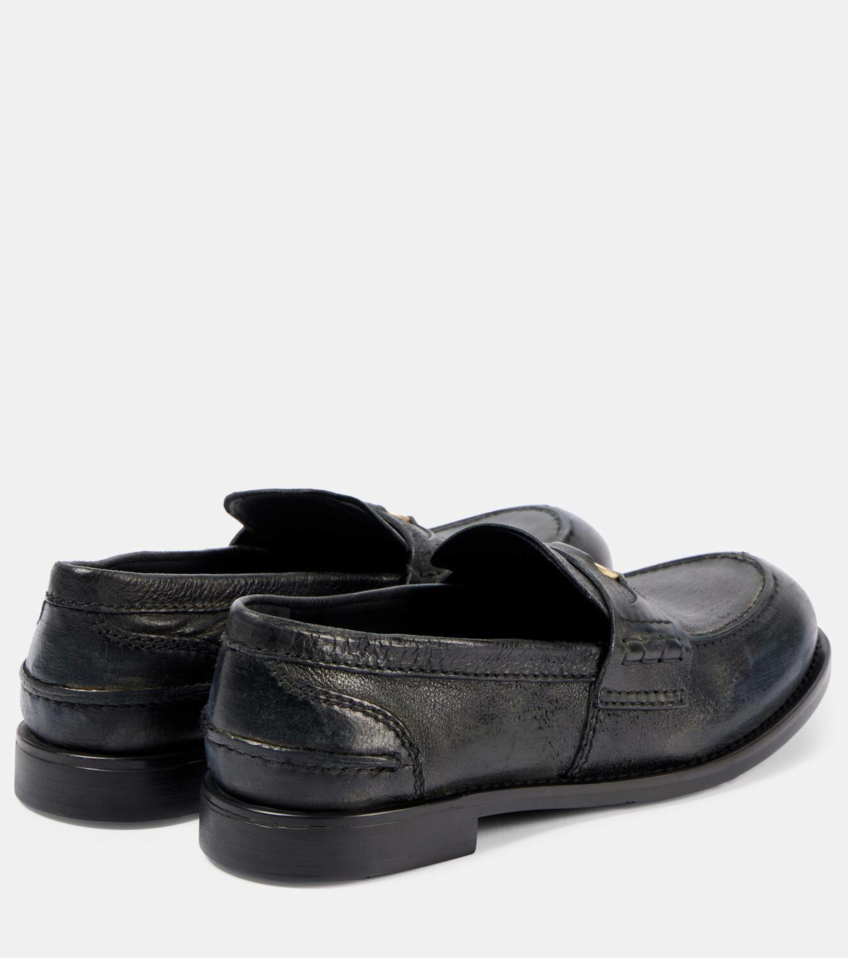 Miu Miu Leather penny loafers Miu Miu display picture 3