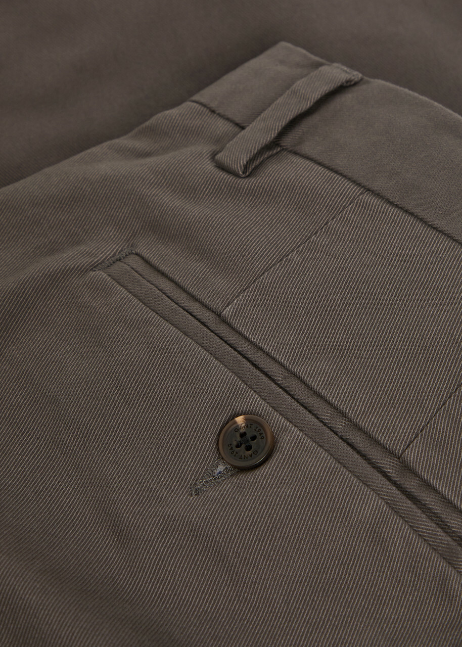 Gant Straight-leg Stretch-cotton Chinos Brown