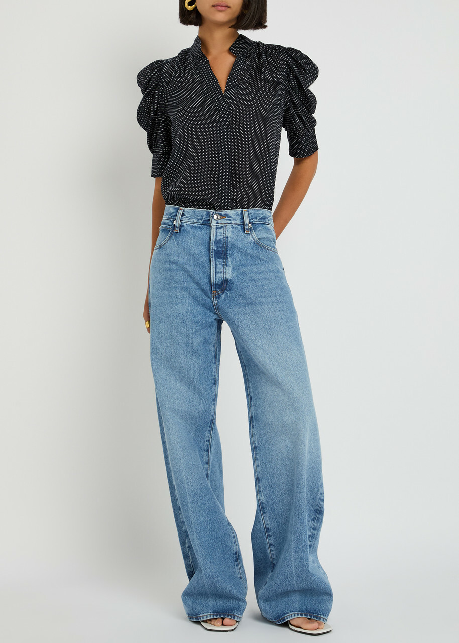 Frame The Loose Wide-leg Jeans Blue Frame Denim