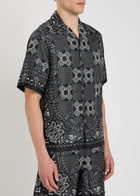 Amiri Checked Silk Shirt Black