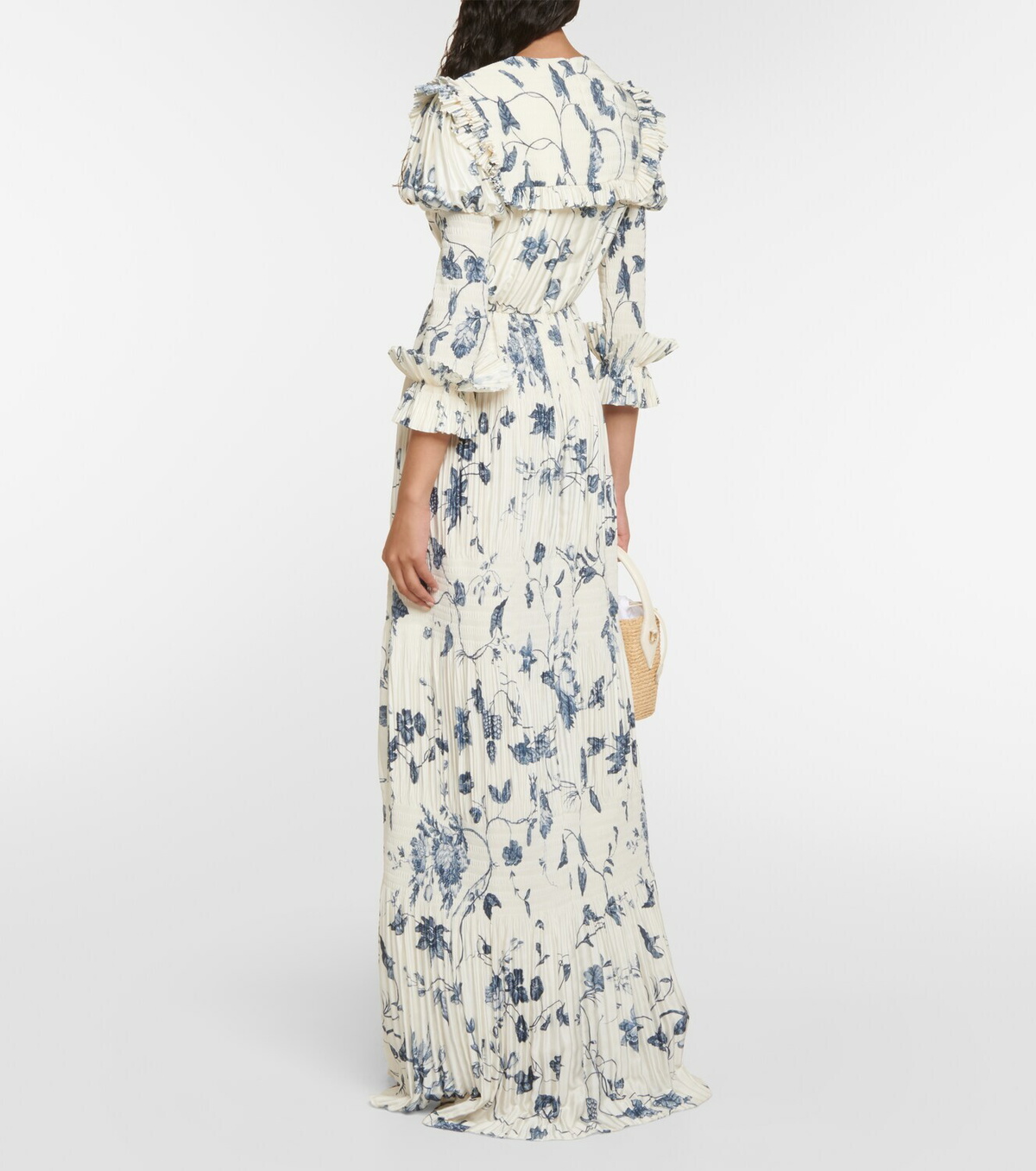 ERDEM アーデム ワンピース ブランド Floral silk voile1025086 ERDEM Cape-effect floral-print silk-voile gown | NET-A-PORTER