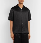 Gucci - Camp-Collar Embellished Satin Shirt - Black