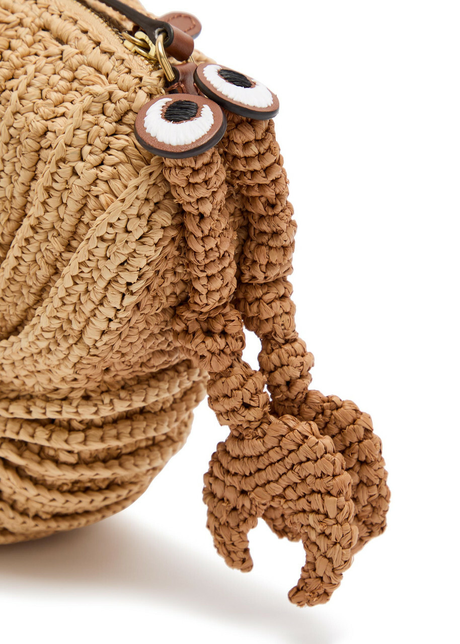 Anya Hindmarch Hermit Crab Raffia and Leather Cross-body bag - Natural - One Size