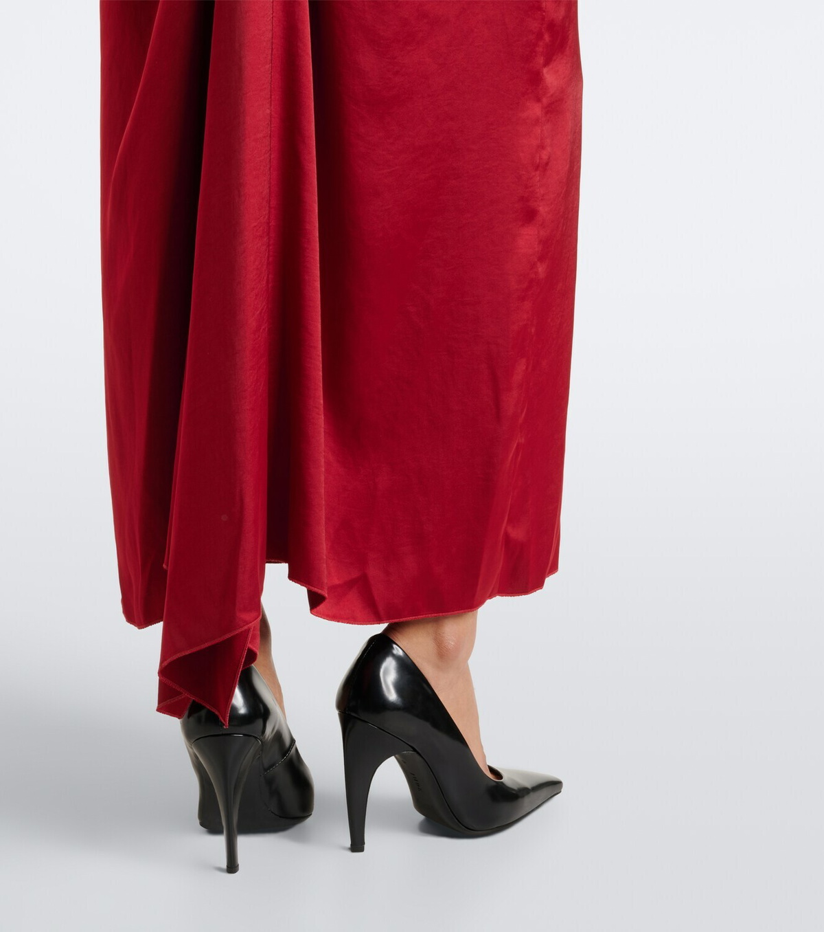 Fforme Imogen gathered satin maxi dress