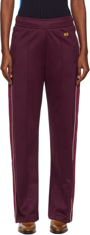 Photo: Wales Bonner Burgundy 'The Mantra' Track Pants