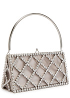 Rosantica Garofano Crystal-embellished Satin Shoulder bag - Silver - One Size