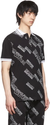 Versace Jeans Couture Black Cotton Polo