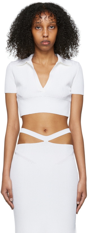 Photo: Anna October SSENSE Exclusive White Sicily Polo