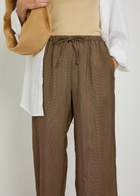 Rohe Houndstooth Straight-leg Trousers Brown