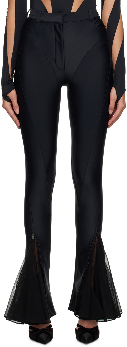 Mugler Black Flared Trousers Mugler