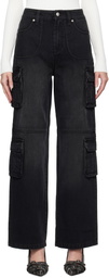 MISBHV Black Washed Cargo Jeans