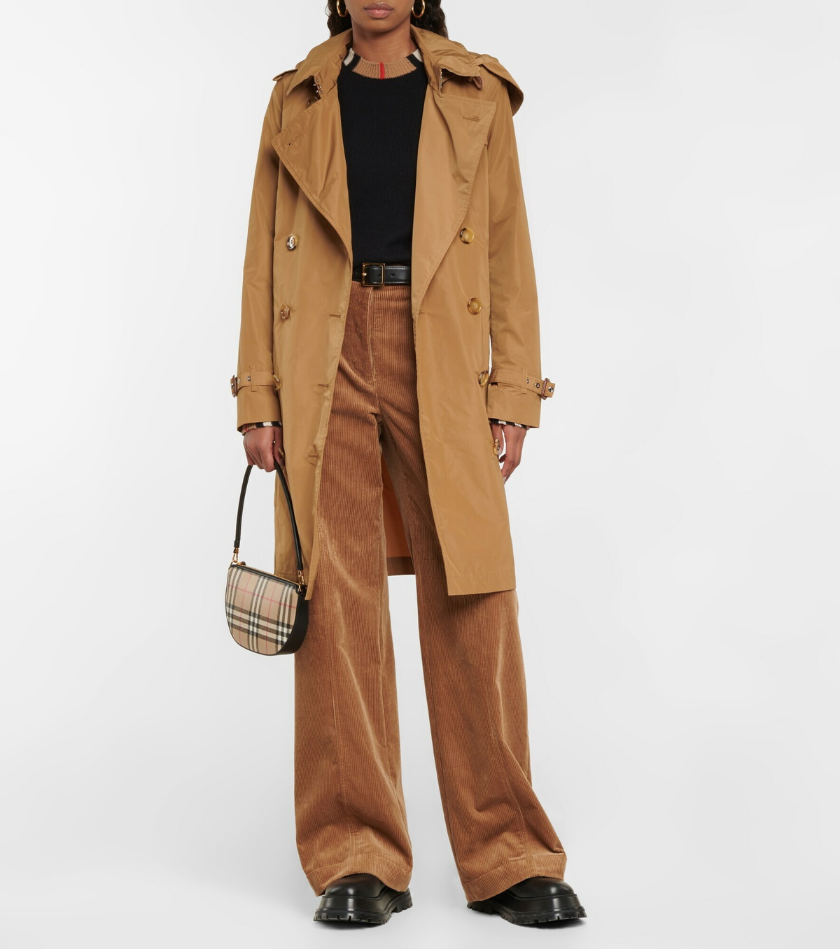 コート Burberry Coats Brown Burberry - Kensington hooded trench coat Burberry