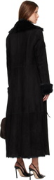 Nour Hammour Black Joni Shearling Coat