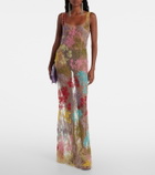 Clio Peppiatt Cora embellished sheer tulle gown