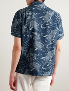 Polo Ralph Lauren - Printed Cotton and Linen-Blend Shirt - Blue