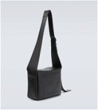Jil Sander Flap leather messenger bag