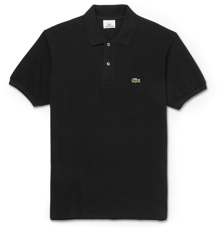 Photo: Lacoste - Cotton-Piqué Polo Shirt - Black