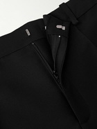LOEWE - Slim-Fit Straight-Leg Grain de Poudre Wool and Silk-Blend Trousers - Black