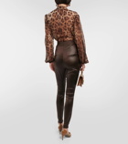 Dolce&Gabbana High-rise vinyl leggings