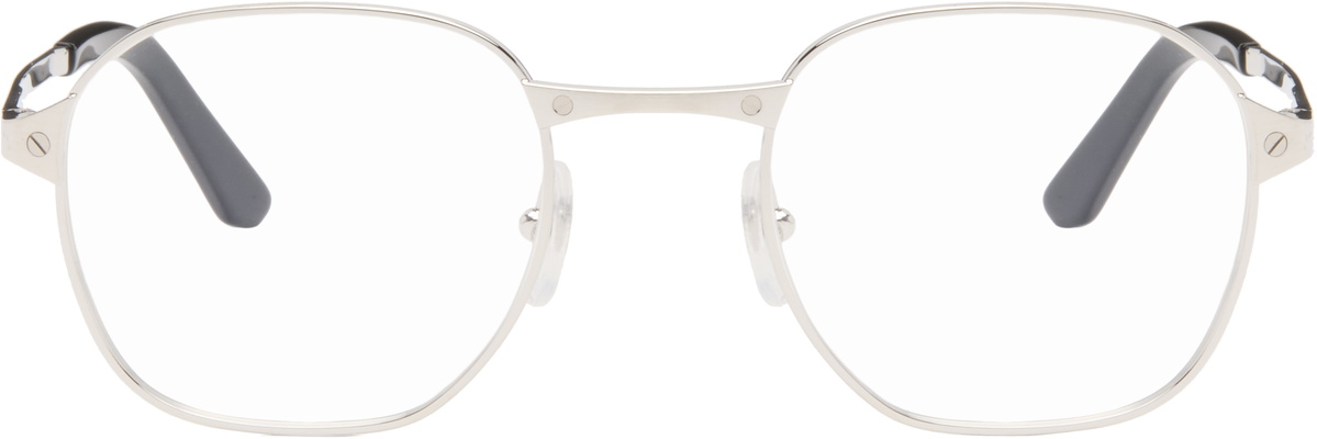 Cartier Silver 'Santos de Cartier' Glasses