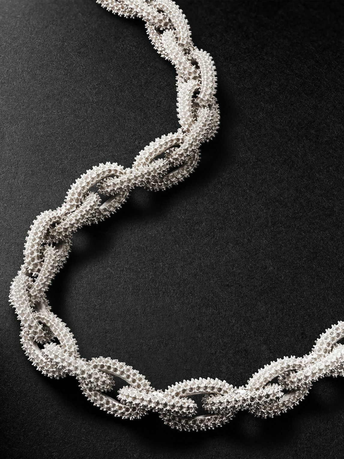 PATTARAPHAN - Textured Rhodium-Plated Sterling Silver Necklace