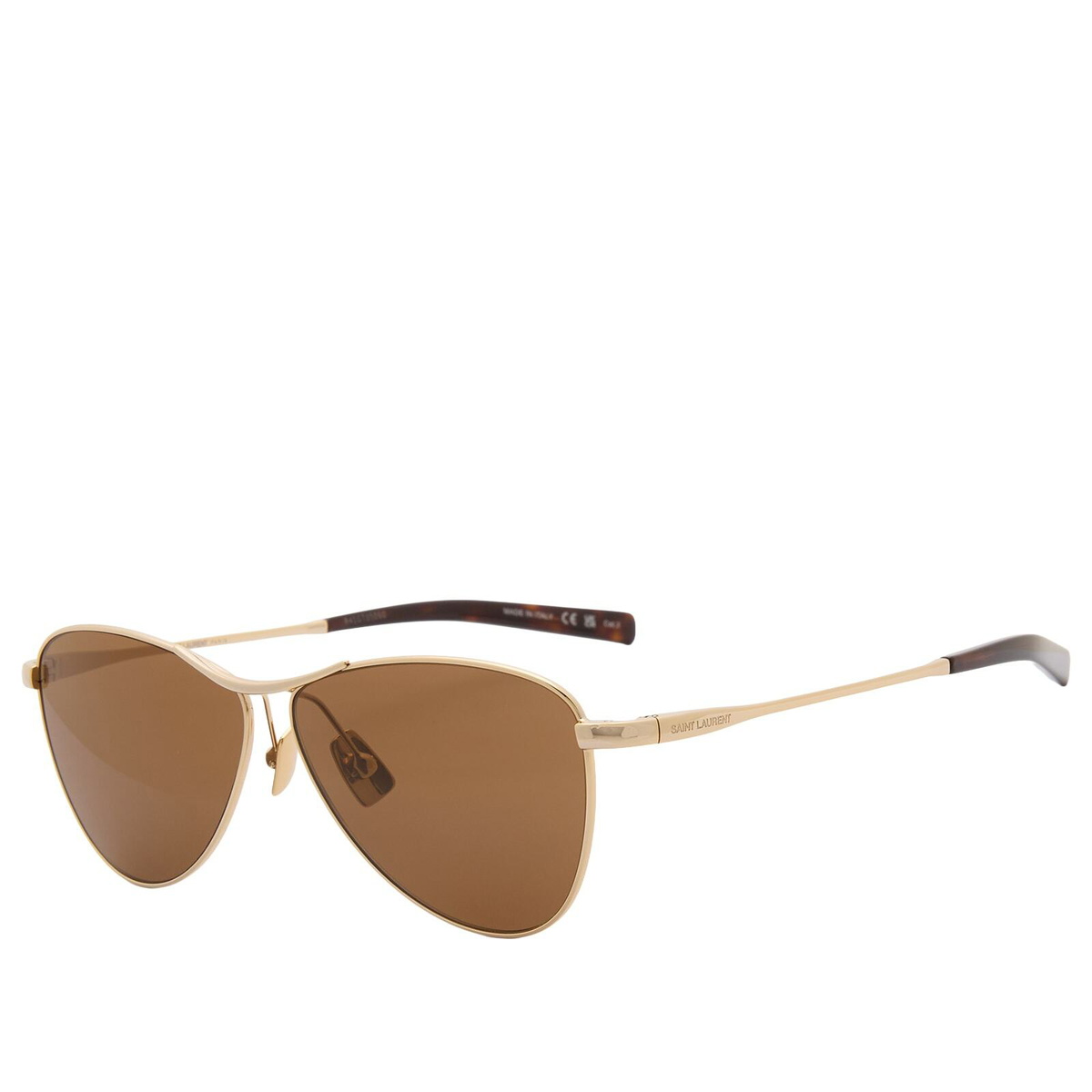 Saint Laurent Sunglasses Saint Laurent SL 831 Vesper Sunglasses in Gold/Brown 
