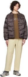 Dime Brown Wave Puffer Jacket
