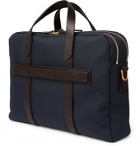 Mismo - Leather-Trimmed Nylon Briefcase - Blue