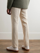 Brunello Cucinelli - Summer Twist Tapered Linen and Wool-Blend Trousers - Neutrals