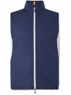 Peter Millar - Fuse Elite Quilted Colour-Block Shell and Stretch-Jersey Golf Gilet - Blue