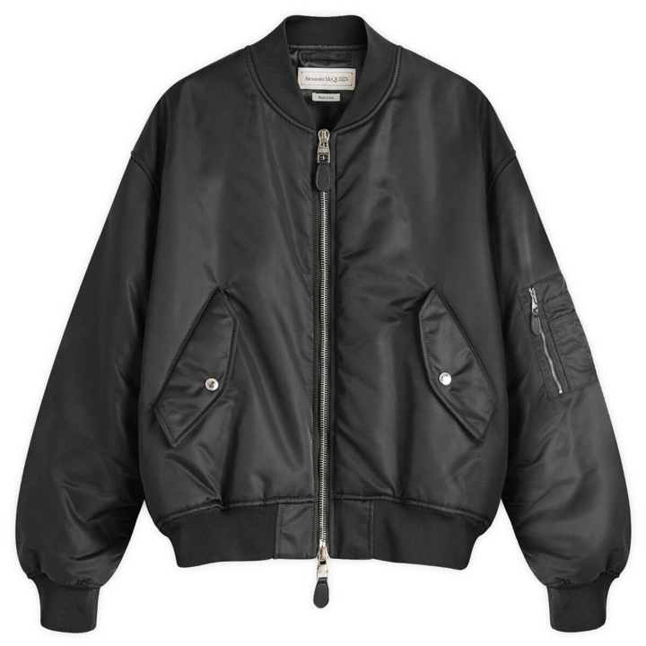 Photo: Alexander McQueen Men's MA-1 Bomber Jacket in Black