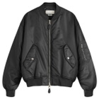 Alexander McQueen Men's MA-1 Bomber Jacket in Black