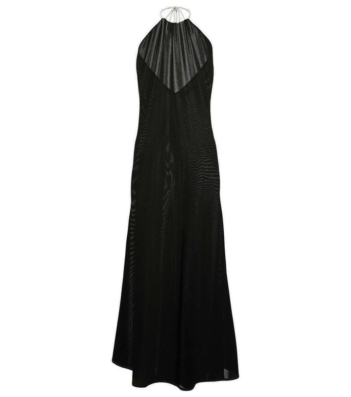 Photo: Alexandre Vauthier Halterneck jersey midi dress