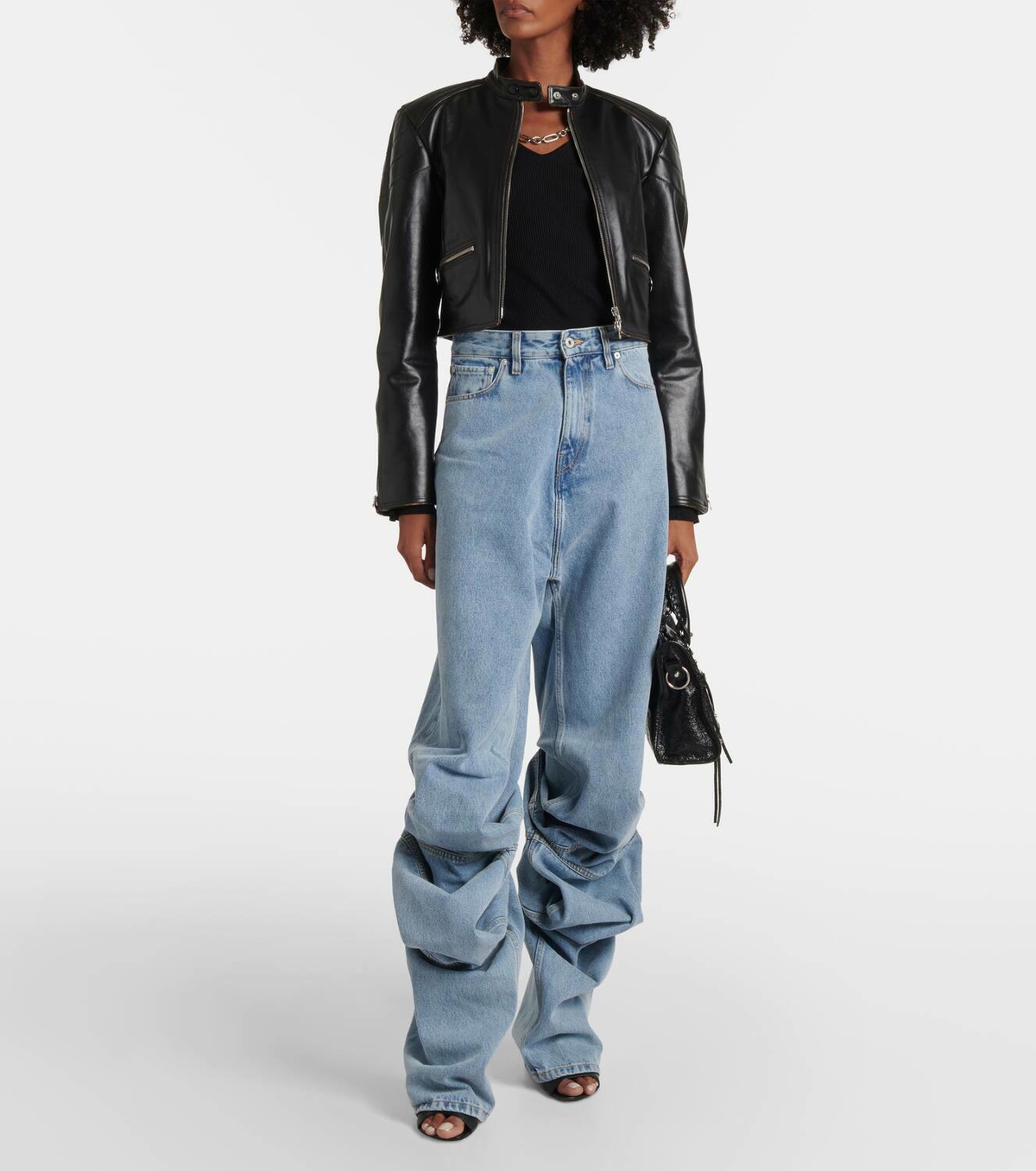 Y/Project Evergreen draped wide-leg jeans Y/Project