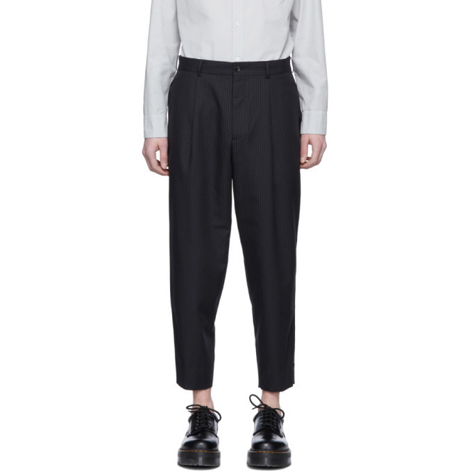 Photo: Comme des Garcons Homme Deux Black Thin Stripe Trousers