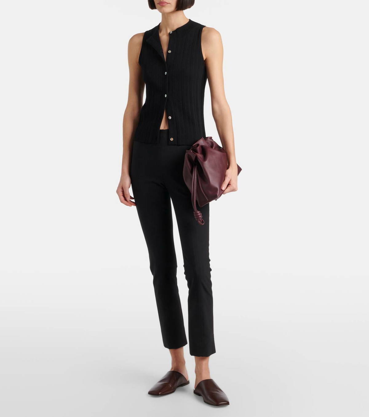 Vince Ribbed-knit cotton top