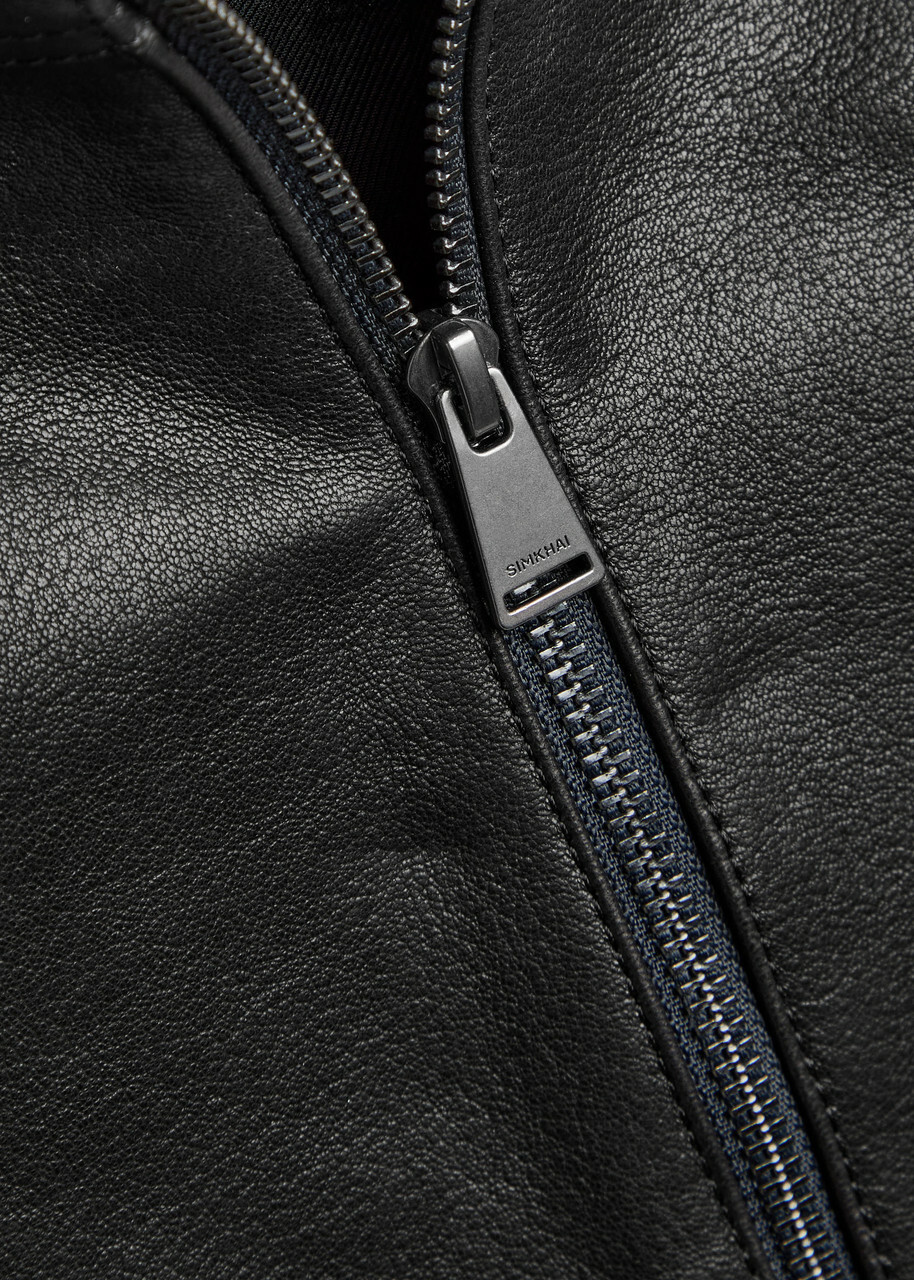 Simkhai Freeman Leather Jacket Black