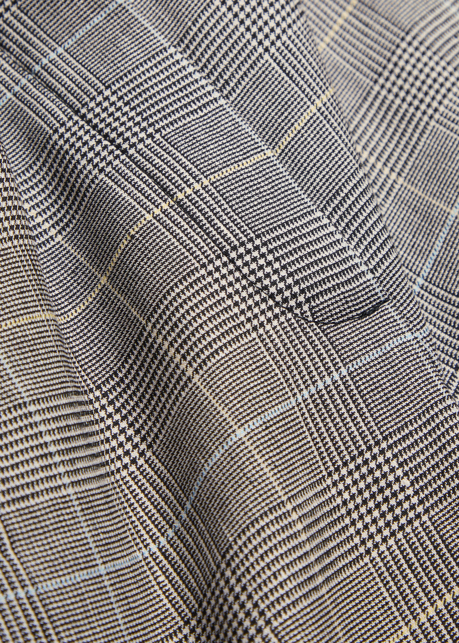 Veronica Beard Jude Checked Straight-leg Trousers Black