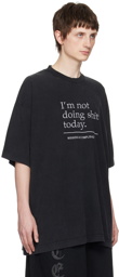 VETEMENTS Black Embroidered T-Shirt