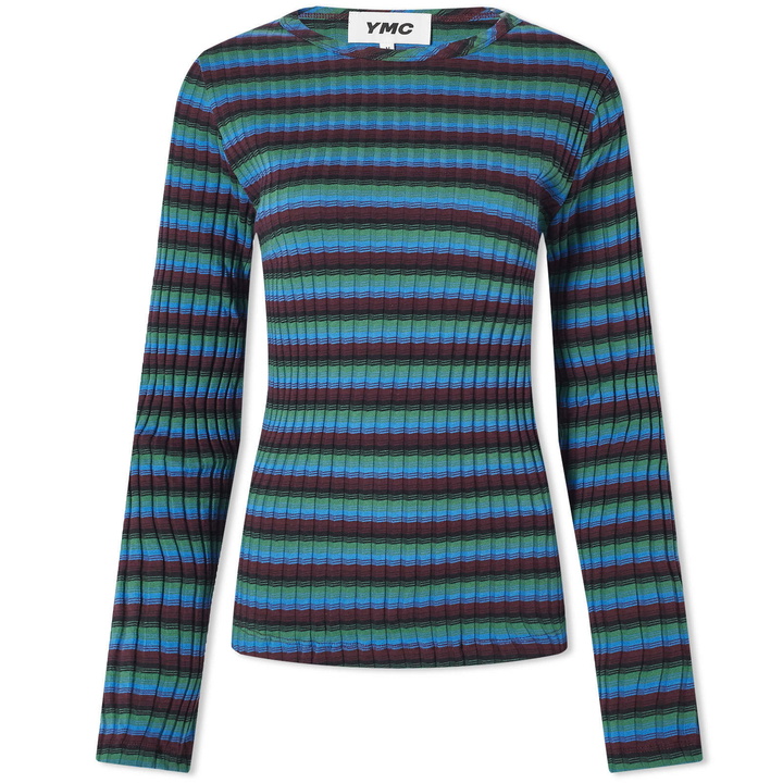 Photo: YMC Women's Raindrops Long Sleeve T-Shirt in Multi